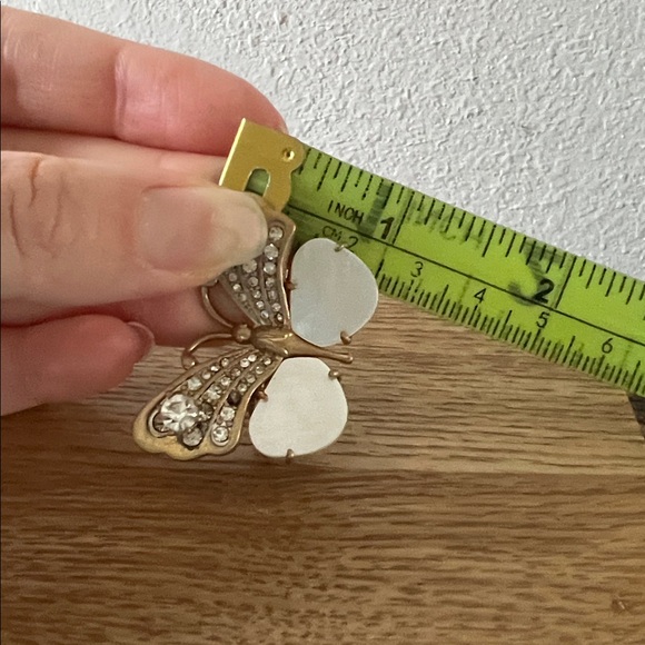 Vintage Juicy Couture Gold Butterfly Ring Gemstones - Picture 10 of 10